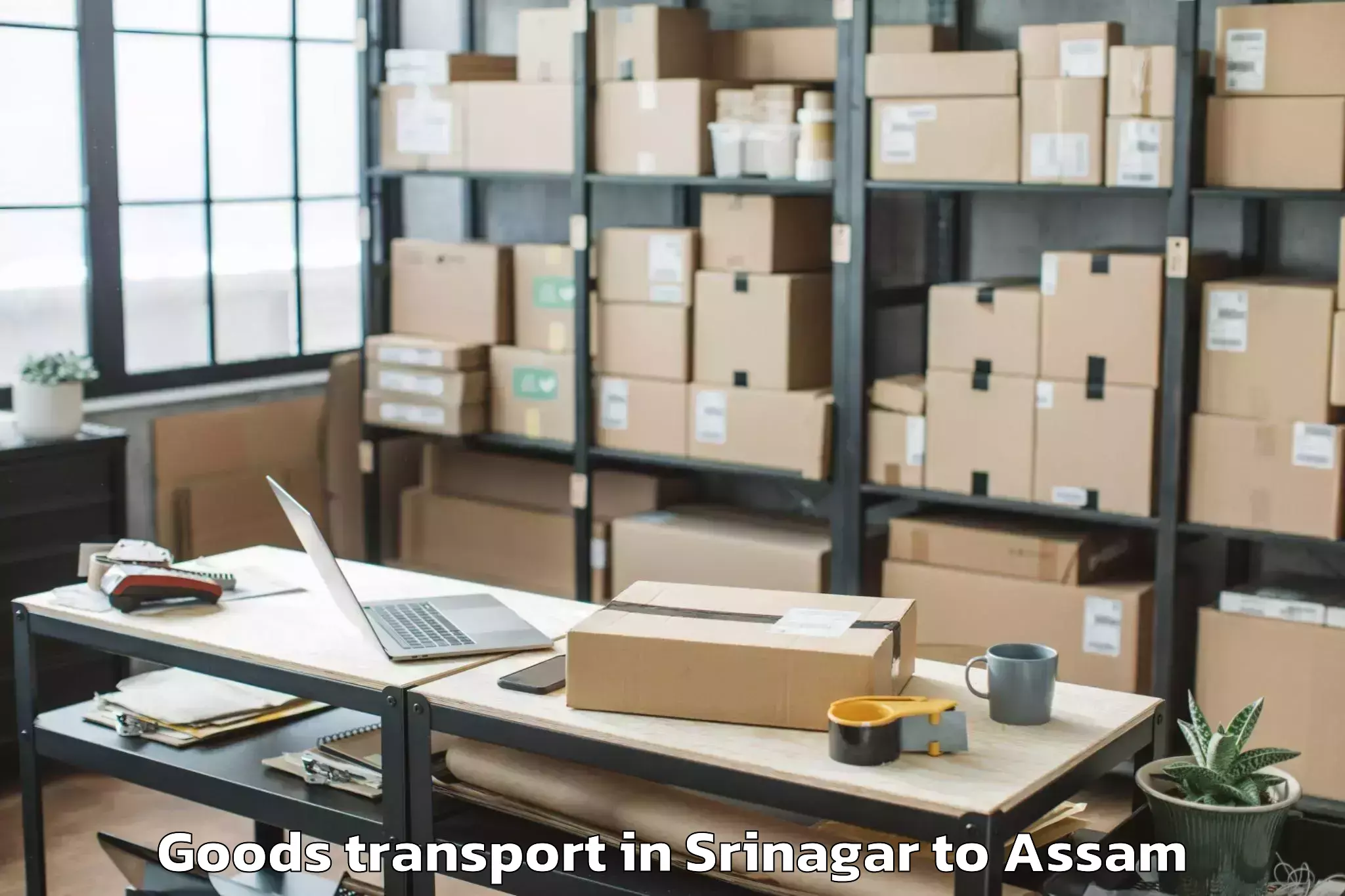 Srinagar to Numaligarh Goods Transport Booking